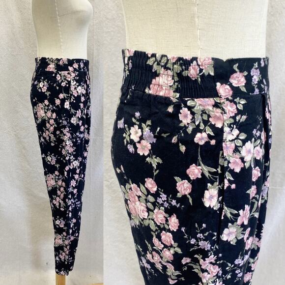 Vintage 90s floral print high‎ rise lightweight tapered leg pants x small-small - Picture 11 of 13